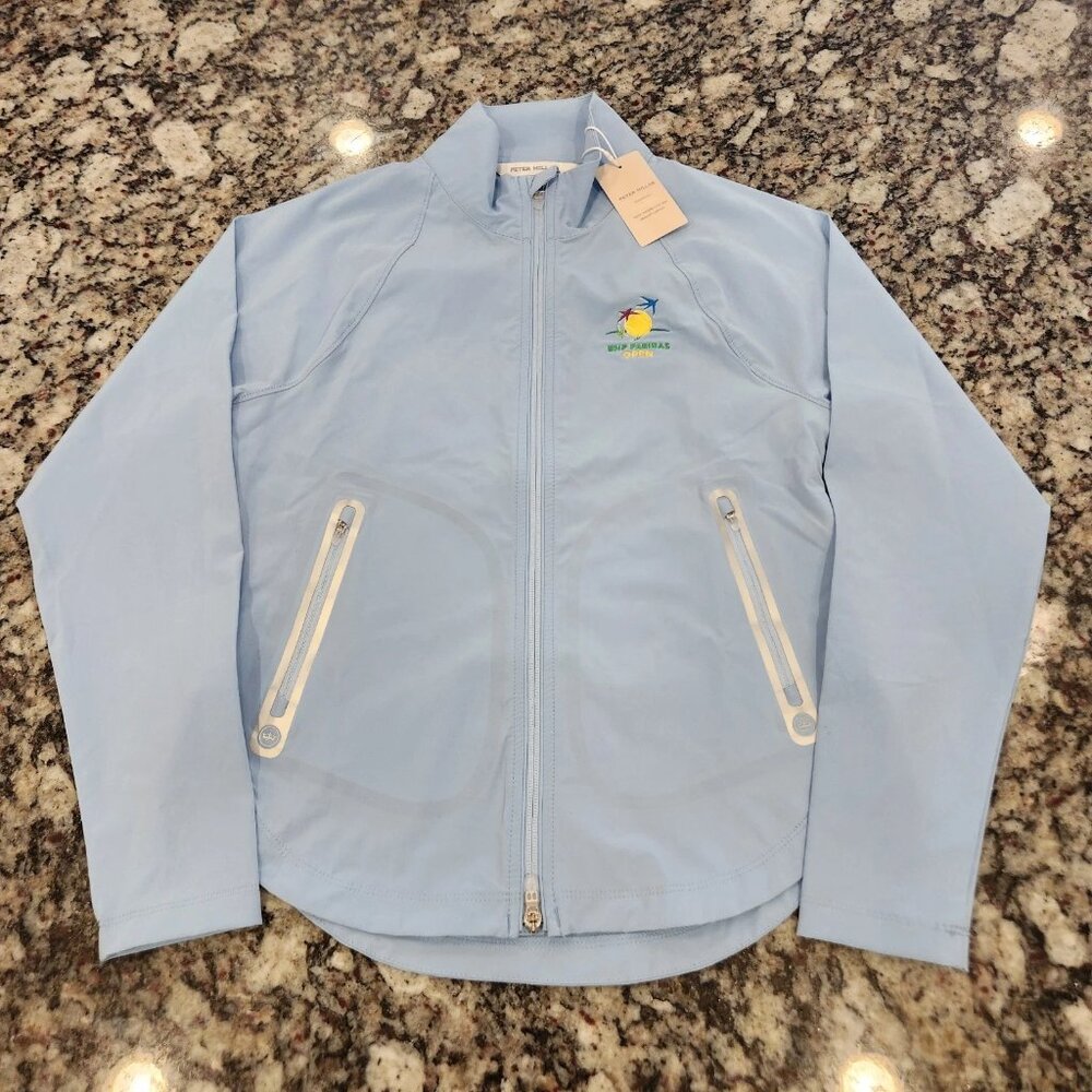 PETER MILLAR Flex Adapt Full Zip Women's Jacket Cottage Blue NWT Size S Paribas